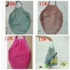 12colors tiendas de moda bolsa de malla reutilizable conveniente fruta cadena de ultramarinos Shopper bolsas de algodón verduras de almacenamiento al aire libre del bolso AAA568