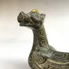 古代中国の真鍮の像手彫刻の古典的な動物の像