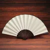 Large 33cm Folding Fan Blank Cloth Bamboo Hand Fans DIY Craft Art Painting Fan Gifts wen6896