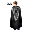 adult size 110cm * 70cm plain satin party costume wholesale superhero cosplay cape with mask holiday party favor clothing