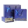 3 الحجم الأزرق باقة هدية حقيبة ورقة كيس / متوسطة الحجم / البيج حقيبة هدية الزفاف مع مقبض أكياس هدية مهرجان LZ1181