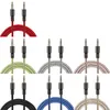 1m nylon aux kabel 3.5mm tot 3,5 mm mannelijke naar mannelijke jack auto auto audiokabel gouden plug Kabel lijn koord voor iPhone Huawei 500pcs / lot