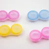 Plastic Contact Lens Box Holder Portable Small Lovely Candy Color Eyewear Bag Container Contact Lenses case randoml colors