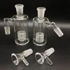 Glas Ash Catchers 14mm 18mm 45 90 graden met 14mm glazen kommen 14mm Ashcatcher band Percolator voor J-hook adapters Oliereiljes Glazen Bong