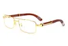 Buffalo Horn Verres Rimless Fashion Mens Designer Brands de soleil Lunettes de soleil blanc Blalck Rouge