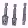 3pcs Matkap Adaptörü Soket Adaptör Matkap Bit Seti Hex Shank 14 Nitrelik 38 Quot 12quot Anahtar Kolu Uzatma Çubuğu Tahrik Gücü