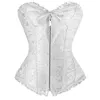 Sexy White Women Corse Plus Size Corset Rits overbust Shapewear met Thong Burlesque Korsett Corpete Corset E Espartilho E10