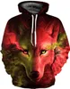 Neue Galaxy Space Blue Wolf Hoodies Gedruckt 3D Frauen Männer Sweatshirts Trainingsanzüge Langarm Jacken Mit Kapuze Dünne Hoody Pullover9330846