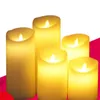 Kreativ simulering Elektronisk ljus fjärrkontroll LED Light Up Candle Hand Made Cylinder Shaped Fake Bougie Ny Ankomst 17LD5 BB