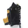 Sexy Bdsm Bondage Gancho Fetiche Laceup Boca Cão Máscara Brinquedos Sexuais Para Mulher Casais Restrições Adulto GamesPU Capa De Couro Mask2192638