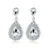 NewCrystal Waterdrop Dangle Kolczyk Rhinestone Waterdrop Kolczyk Ślubny Bridal Kolczyk Biżuteria Akcesoria Prezent Dla Miłości Miłość