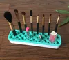 Silicone Makeup Brush Organizer Storage Box Läppstift Tandborste Penna Kosmetiska Borsthållare Ställ Multifunktionellt Make Up Tool