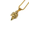 Men Hip Hop Fashion Jewelry Angel Pendant Necklace Full Rhinestone Design Friends Gifts Gold Color Long Chain Jewellery Mens1331264