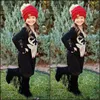 Christmas Day Family Matching Outfits Mother And Daughter Matching Clothes Long Sleeve Christmas Deer Head Dress Mom Baby Christmas Dresses