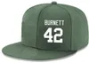 Snapback шляпы пользовательские любой игрок имя номер #82 Роджерс #89 повар шляпы индивидуальные все команды шапки принять сделал плоский вышивка логотип имя