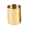 Vasos de 400 ml de estilo nórdico vaso de ouro vaso de aço inoxidável cilindro portador de caneta para organizadores de mesa W7390