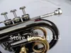OVES Unique Beautiful Pocket Bb Trumpet Professional Musical Instrument Brass Tube Surface Black Plated Trumpet With Case