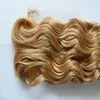 Braziliaanse Virgin Honey Blonde Braziliaanse Body Wave Haar Weave Bundels 100% Menselijk Haar Weaving 100g / Stuk 10-26 Inch Remy Hair Extension