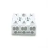 20PCS  Serre-câble électrique Sans vis Plug-Out Type Pas 10.0mm 3Pin Avec Peg Avec Contact Au Sol BELEKS 923 P03 blanc