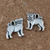 Pug Dog Charms Wisiorki 200 sztuk / partia 15x16mm Antique Silver Moda Biżuteria DIY Fit Bransoletki Naszyjnik Kolczyki A-224