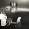 Nuovo Banger al quarzo con fondo tondo e parte superiore piatta da 3 mm 25 mmOD 10 mm 14 mm 18 mm Chiodi Banger al quarzo con base rotonda per bong in vetro Dab Rig