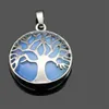 New Natural Stone Pendant Gemstone Tree of life Charms Pendant DIY Necklace For Women Men Jewelry