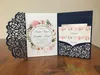 2018 Acessível Casamento Convida Laser Cut Bolso Do Convite Do Casamento Suites Personalizáveis ​​Convites Com Envelope Em Branco Interior Personalizado Impresso