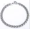 24'' 8 5'' Pure 316L Stainless Steel Silver HUGE 6mm wide wheat Rope chain link Chain Necklace & Bracelet Mens246q