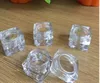 2000pcs 5ml Clear Square Cosmetic Tom Jar Potte Ögonskugga Makeup Face Cream Container Bottle Acrylic för krämer Hudvård Makeup Tool