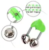 100 Pcs Fishing Bite Alarms Fishing Rod Bells Rod Clamp Tip Clip Bells Ring Green ABS Fishing Accessory New