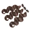 elibess har-human hair body wave 레미 헤어 4 # 빛 Brwon 인간의 머리카락 번들 10-26 인치 60g / piece 3 번들