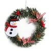 Boneco de neve Cervos de Natal Pano Arte Guirlanda Rattan Reed Grinalda Garland Decoração de Natal Ornamentos Festa Fontes Decoração Home To895