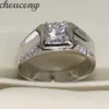 Anillo de joyería choucong para regalo del Día de San Valentín para hombre, anillo de boda de Plata de Ley 925 con diamantes de 1,5 quilates, anillo de compromiso para hombre