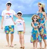 Daddy Mummy en Kids Family Matching Outfits Jurken en T-shirt Twee kleuren Familiekleding