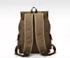 Fashion Canvas Vintage Backpack Leather Casual Bookbag Men's Rucksack - Outdoor Camping / Hiking / Travel Backpacks