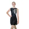 Dancer's Choices Black Ice Skating Modern Jazz Dance Shiny Nylon/Lycra Chiffon Ballet Body Dress Ladies Girls