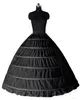 I stock boll klänning petticoat billig vit svart crinoline underskirt bröllopsklänning slip 6 hoop kjol crinoline för quinceanera dres2390815