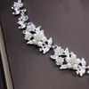 Nuovo modello lustro strass sposa collana orecchini due abito di carta sposare filati copricapo disco ornamenti per capelli vestito pieno