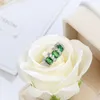 LUCKYSHINE Regalo para Amigo Deslumbrante Anillo de Cuarzo Verde de Fuego Completo Chapado en Plata de Ley 925 para Mujer Anillos de Circón Cz Rusia Americana A298H