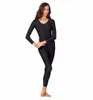 Womens Long Sleeve Blue Unitard 전신 Lycra Gymnastics 성인용 발레 댄스를위한 마초 단위 두 번째 피부 꽉 정장