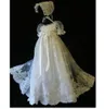 New Lace Beaded Christening Gown Baby Dresses Newborn White/Ivory Baptism Gown Any Size