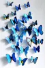 3D 나비 벽 스티커 시뮬레이션 된 나비 3D 나비 더블 윙 벽 장식 미술 Decals 홈 장식