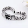 Spedizione gratuita Punk Jewelry Mens regali Acciaio inossidabile Cool Fashion Hip-Hop Figaro Link Chain Bangle Bracciale 8.66 "12mm