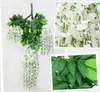 Romântico Flores Artificiais Simulação Wisteria Vine Decorações de Casamento Longo Planta Bouquet Quarto Escritório Jardim Acessórios De Noiva HH00