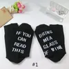 Si puedes leer esto, tráeme una copa de vino, calcetines de cerveza, calcetines Winte Unisex, calcetines de colores mezclados de Navidad con letras a la moda 4707980