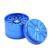 New concept of metal smoke grinder, tooth rotating blade, cigarette lighter, aluminum alloy four layer