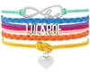 30pcslot LuLaroe Infinity Love Unicorn Charm Woven Bracelet Europe America Style Bangle Handmade Leather Braided Bracele9869766