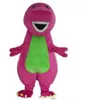 2018 Factory Outlets Profession Barney Dinosaur Mascot Costumes Halloween Cartoon Adult Size Fancy Dress194V