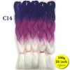 Ombre Synthétique Tressage Extensions de Cheveux Pliés 24 Pouce 100g Ombre Kanekalon Trois Tons Colorés Crochet Synthétique Jumbo Tressage H1218193