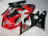 Kit faring 7gifts per SUZUKI GSXR600 GSXR750 04 05 K4 aftermarket GSX-R600 / 750 2004 2005 set carenature argento nero rosso JS30